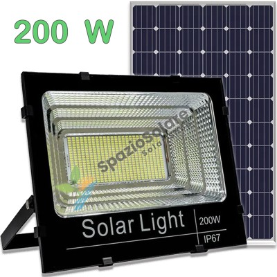 Faro faretto 400 w led pannello energia solare fotovoltaico crepusc